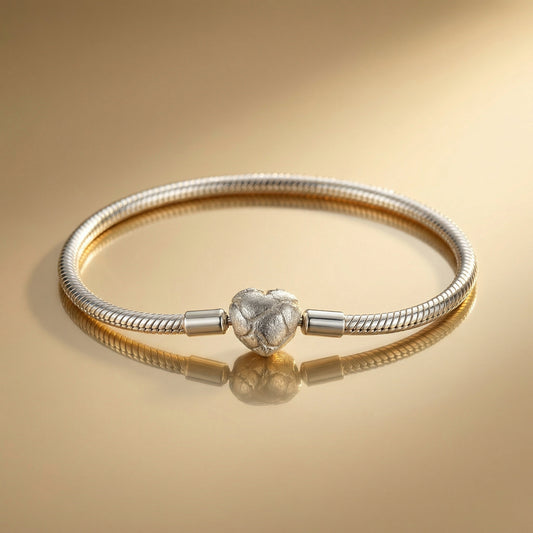 Silver plated bracelet-white